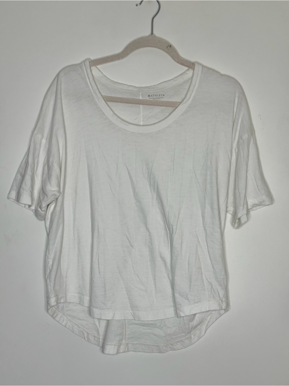 Athleta Organic Daily Commute Tee, EUC, Size XS, WHITE
